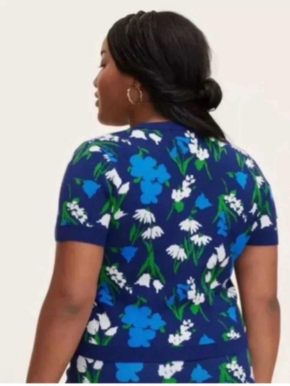 Kate Spade New York Target Navy Blue Short-Sleeve Crewneck Sweater Short Sleeve